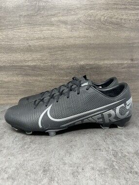 Nike Mercurial Vapor 13 Soccer Cleats Mens Size 12 Black Silver Lot AT5269-001